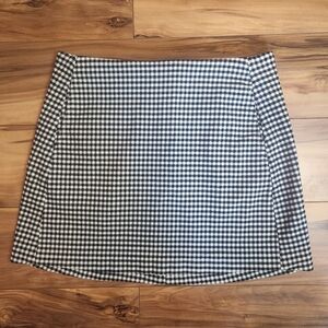 Urban Outfitters Black and White Gingham Mini Skirt Size S